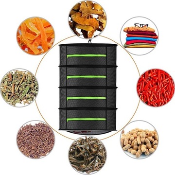 СУШИЛЬНАЯ СЕТКА, ПОДВЕСНАЯ СУШИЛКА ДЛЯ ТРАВ, СКЛАДНАЯ, 4-СЛОЙНАЯ