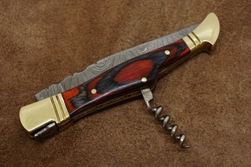 TK nóż składany scyzoryk damast damasceńskiej na wzór Laguiole