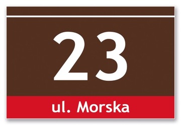 TABLICZKA ADRESOWA z numerem domu tablica 30x20 cm