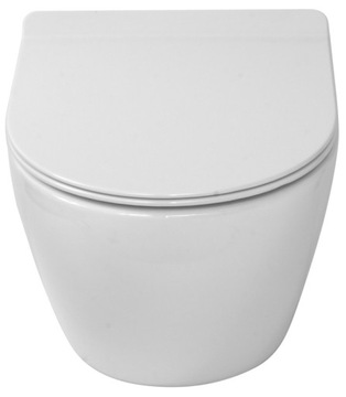 TECE БЕТОННЫЙ УНИТАЗ БЕЗОБЕДНИК ЧАША МЕТАЛЛИЧЕСКАЯ КНОПКА БЕЛЫЙ БЛЕСК 6В1