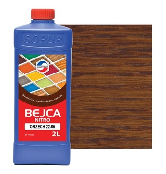 Bejca nitro SOPUR orzech 22-65 2l do drewna 2265