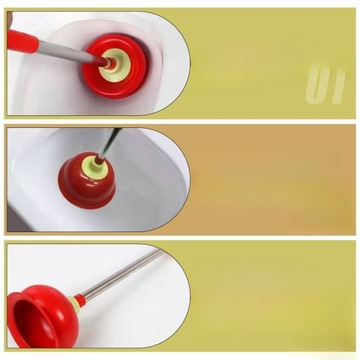 TŁOK SSĄCY DO CZYSZCZENIA MUSZUŁKI TOALETOWEJ CZERWONY UCHWYT NARZĘDZIA DO ODPROWADZANIA ŻYWICA