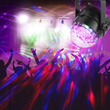 ДИСКОШАР ДИСКОПРОЕКТОР ВРАЩАЮЩИЙСЯ ЛАЗЕР RGB СВЕТОДИОДНЫЙ ОТРАЖАТЕЛЬ + ПУЛЬТ ДУ