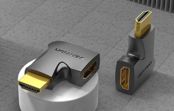 VENTION WTYCZKA ADAPTER KĄTOWY PRZEJŚCIÓWKA KONWERTER HDMI NA HDMI 4K 60HZ