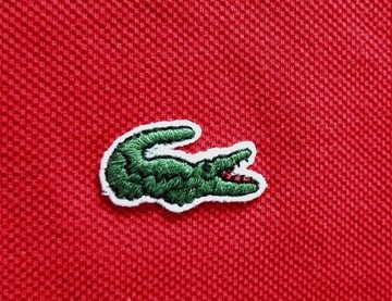 LACOSTE SUPER KOSZULKA POLO CZERWONA LOGO S