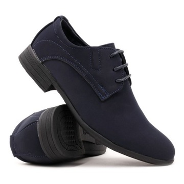 BUTY WIZYTOWE CHŁOPIĘCE MŁODZIEŻOWE PÓŁBUTY ZAMSZ