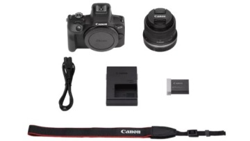 CANON EOS R100 + RF-S 18–45 мм F4,5–6,3 IS STM + АКСЕССУАРЫ, 2 АККУМУЛЯТОРА