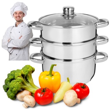 Garnek do gotowania na Parze Parowar Konighoffer Senso 4,2 L 22 cm 4 elem.