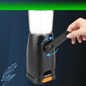КЕМПИНГОВАЯ ЛАМПА СОЛНЕЧНАЯ ЭНЕРГИЯ + РУЧНАЯ РУЧКА + USB