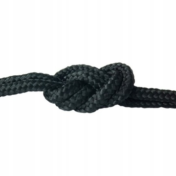 Lina Linka POLIPROPYLENOWA 4mm Pleciona Żeglarska uniwersalna CZARNA 70m