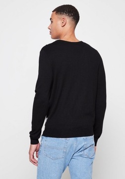 Sweter męski czarny V-neck NAPAPIJRI - L