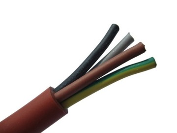 Kabel przewód silikonowy SIHF 4x0,5 180°C do sauny