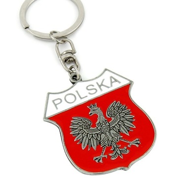 BRELOK TARCZA Z ORŁEM POLSKA