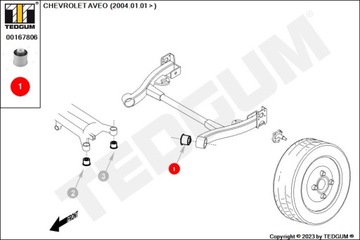 ВТУЛКА ЗАДНЕЙ БАЛКИ ЛЕВАЯ ПРАВАЯ CHEVROLET DAEWOO KALOS MATIZ