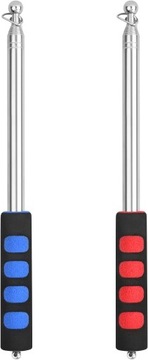 2 ТЕЛЕСКОПИЧЕСКИХ ИНДИКАТОРА, РЕГУЛИРУЕМЫЙ ВЫДВИЖНОЙ ПОДАРОК ​​ДЛЯ УЧИТЕЛЯ, 1,5 м.