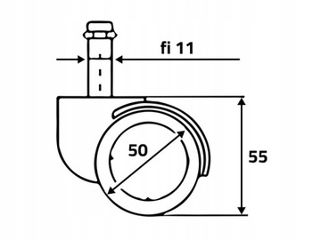 ПРОЧНЫЕ РЕЗИНОВЫЕ КОЛЕСА ДЛЯ ПОВОРОТНОГО КРЕСЛА, 5 ШТ.