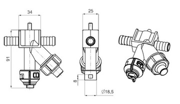 КОРПУС, РАСПЫЛИТЕЛЬНАЯ ГОЛОВКА, РАСПЫЛИТЕЛЬНАЯ ФОРСУНКА