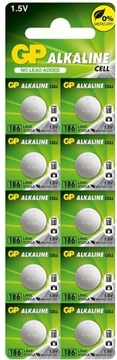 10x Bateria GP 186 LR43 AG12 GP86A 386 G12