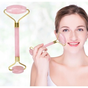 Роллер для массажа лица, шеи и декольте, розовый