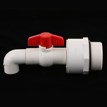 90 stopni UPVC Ton Barrel Wymiana Outlet Tap Kran do wody olejowej 25mm