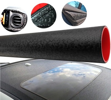 ШЕСТИГРАННИК | СОТОВАЯ ФОЛЬГА ЧЕРНАЯ 152x50см HQ CANUT КЛЕЙ