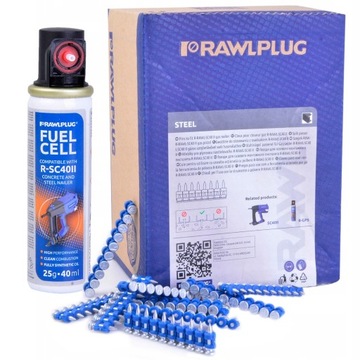 RAWLPLUG GWOŹDZIE DO STALI 6X19 1000SZT + GAZ GP5