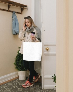 НАБОР 100 шт. Пакет бумажный 40х18х39 см БЕЛЫЙ с витой ручкой