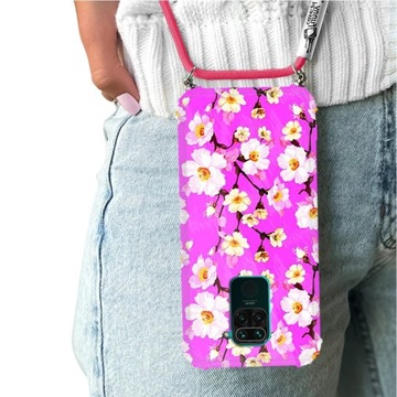Etui Crossbody Do XIAOMI REDMI NOTE 9 Kwiaty Wzory