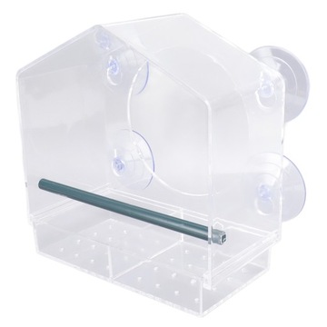 Кормушка для птиц оконная, прозрачная, сплошная.