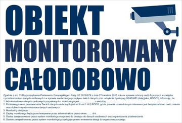 ЗНАК табличка GDPR Объект НАБЛЮДАЕТСЯ