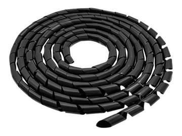 QOLTEC 52254 Qoltec Organizer do kabli 14mm 10m Czarny