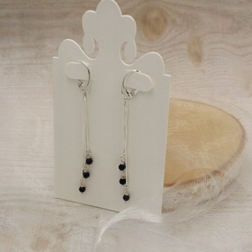 Красивые, длинные серьги из серебра 925 пробы - Каирская ночь