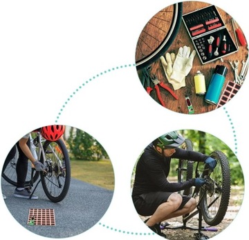 ПРОЧНЫЕ ВЕЛОСИПЕДНЫЕ ЗАПЛАТЫ ДЛЯ РЕМКОМПЛЕКТА КОЛЕСНЫХ ТРУБ 48 ШТ. + КЛЕЙНАЯ ЗАПЛАТКА