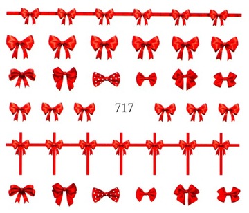 Naklejki wodne na paznokcie KOKARDKA - 717