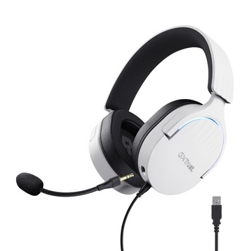 SŁUCHAWKI GAMINGOWE Z MIKROFONEM 7.1 USB KONSOLA PC RGB BIAŁE