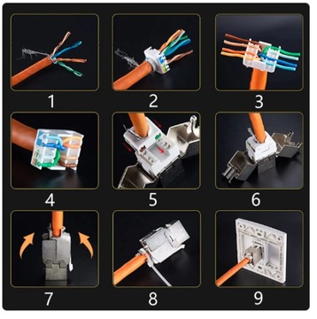 МОДУЛЬ РОЗЕТКИ KEYSTONE RJ45 STP CAT.6A БЕЗ ИНСТРУМЕНТОВ