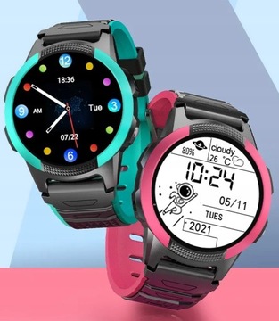 SMARTWATCH DZIECIĘCY NA SIM DLA CHŁOPCA DZIEWCZYNKI DZIECKA GPS 4G 4 KOLORY