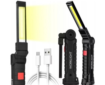 COB МАСТЕРСКАЯ ЛАМПА ФАКЕЛ С МАГНИТОМ USB СКЛАДНАЯ ЛАМПА С КРЮКОМ