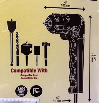 Угловая насадка для дрели - Milescraft