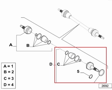 KLOUB ZADNÍ VNITŘNÍ ALFA ROMEO GIULIA