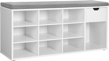 Полка для обуви, полка для хранения с 2 открытыми и 1 закрытым отделениями.