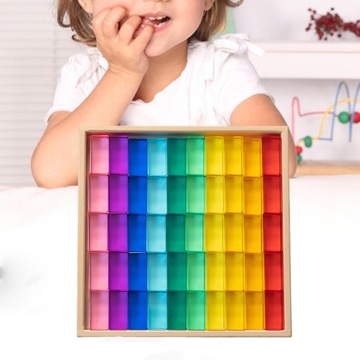 Klocki edukacyjne zabawki edukacyjne przezroczysty wygląd 100szt