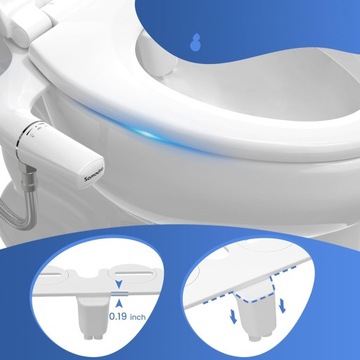 УЛЬТРАТОНКОЕ БИДЕ ДЛЯ ТУАЛЕТА С ДВОЙНОЙ НАСАДКОЙ, ПРАВОЕ УПРАВЛЕНИЕ