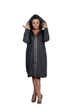 Sukienka Płaszcz Dres szara NICE r.42 Plus size