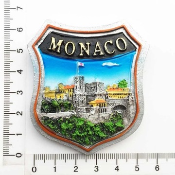 Monaco-recuerdo de turismo creativo, resina UV, imán, refrigerador,