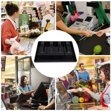 SZUFLADA KASOWA MAŁA REJESTR WŁÓŻ TACĘ 4 KOMÓRKI