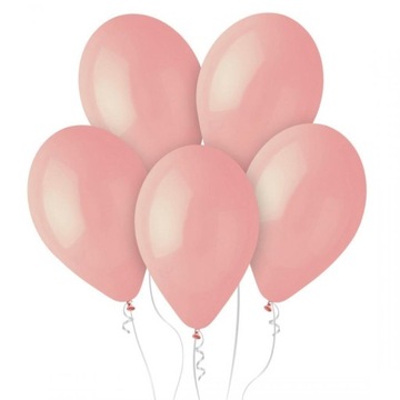 Balony Makaroniki Jasnoróżowe 30 cm 100 szt.