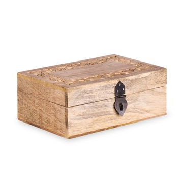 Szkatułka pojemnik SOMBRE drewniana żłobiona HOMLA