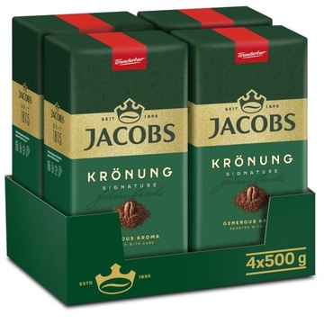 Kawa mielona Jacobs Kronung 4x 500g 100% arabica