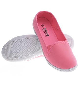 RÓŻOWE DAMSKIE TENSIÓWKI SLIP ON BUTY 13145 39